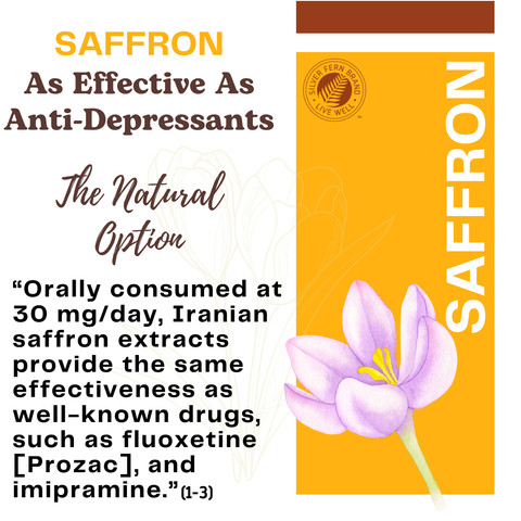 Saffron a natural anti-depressant option - mood, stress, anxiety, depression