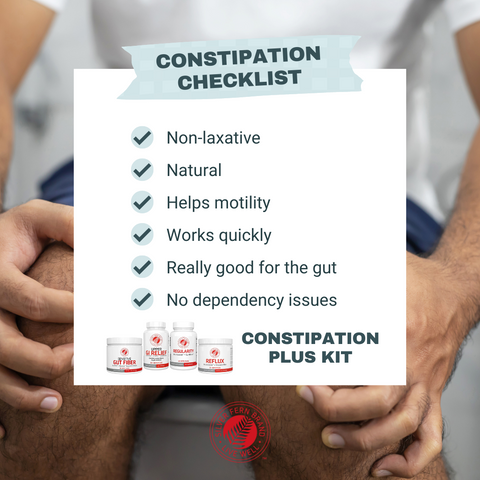 Additional benefits of the Constipation Plus Kit - gut health, reflux, heartburn, bloating