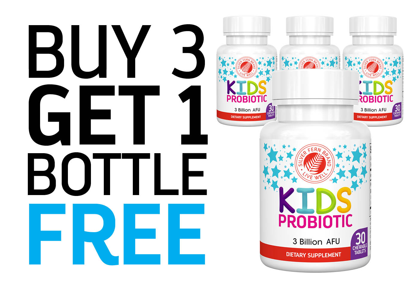 Kids Probiotic Supplement - 30 Chewable Tablets